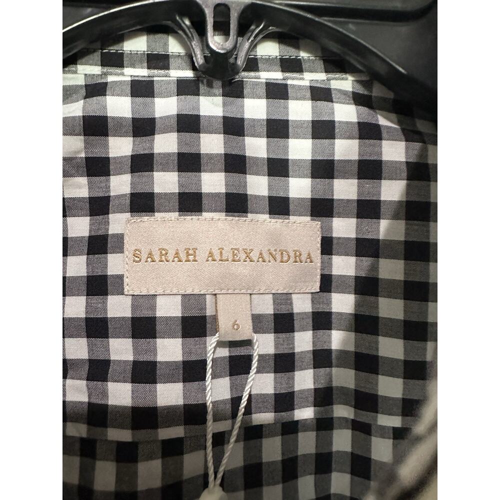 Sarah Alexandra women's long-sleeve button-down shirt black and white Size 6 - Picture 6 of 7